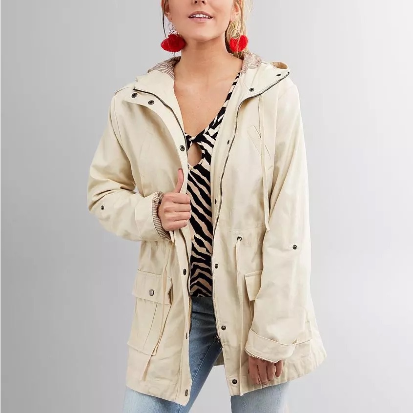 Buckle Blu Pepper Twill Hooded Jacket